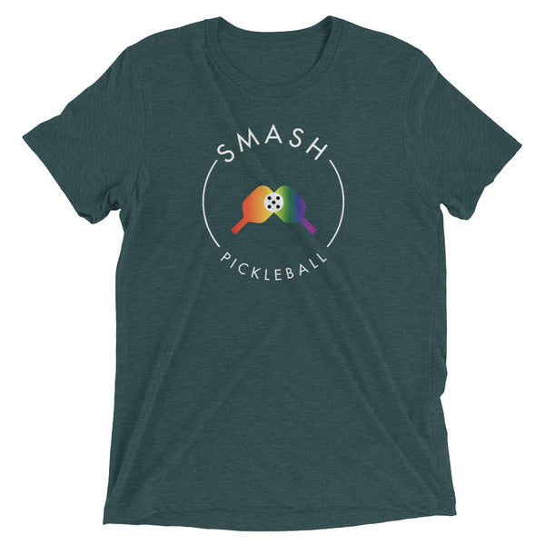Rainbow Smash Pickleball Tri-Blend Tee - Smash Pickleball