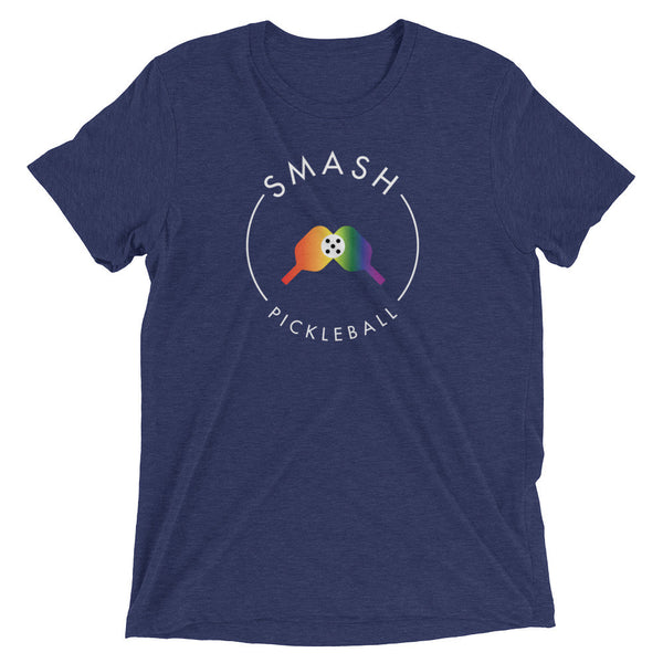 Rainbow Smash Pickleball Tri-Blend Tee - Smash Pickleball