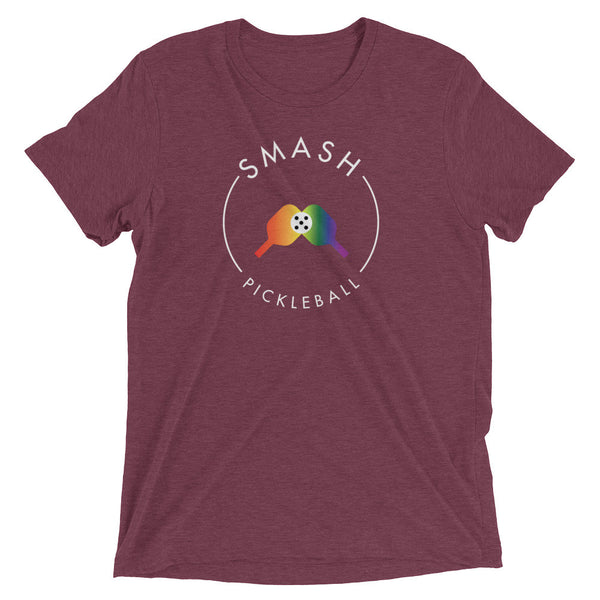 Rainbow Smash Pickleball Tri-Blend Tee - Smash Pickleball