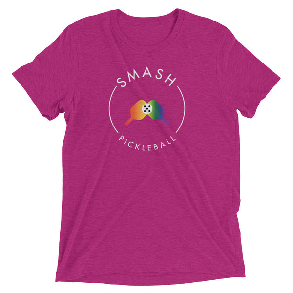 Rainbow Smash Pickleball Tri-Blend Tee - Smash Pickleball