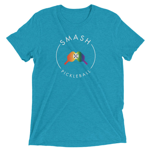 Rainbow Smash Pickleball Tri-Blend Tee - Smash Pickleball