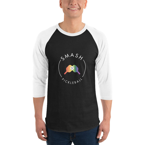 3/4 sleeve raglan shirt - Rainbow Logo
