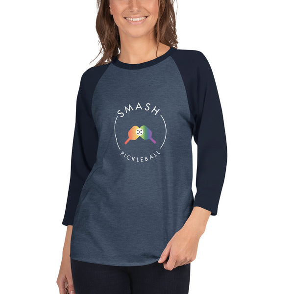 3/4 sleeve raglan shirt - Rainbow Logo